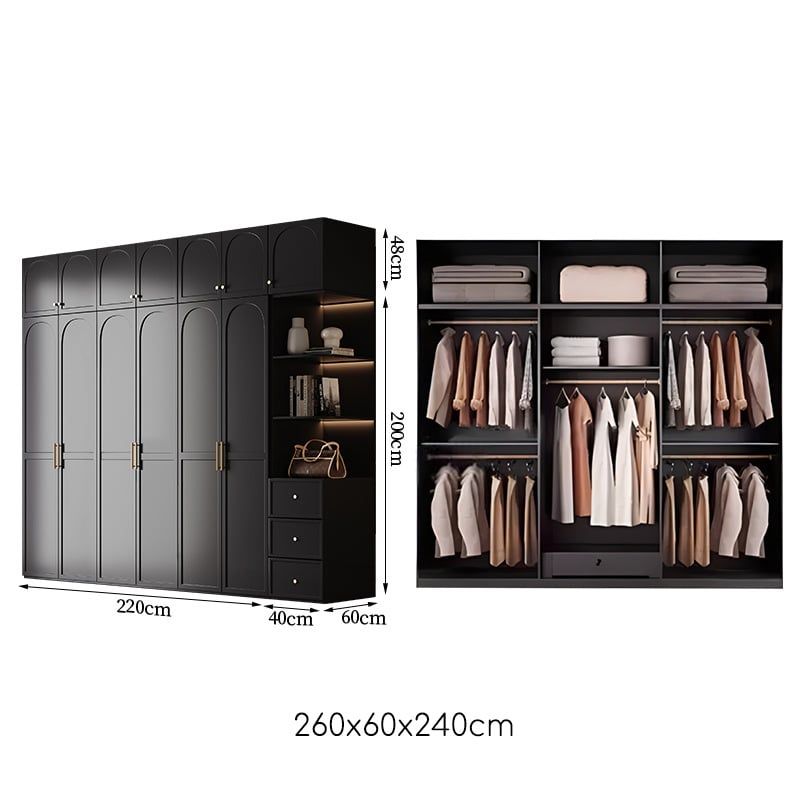 Hệ Tủ Quần Áo Cao Kịch Trần 320x250cm Thiết Kế Vintage