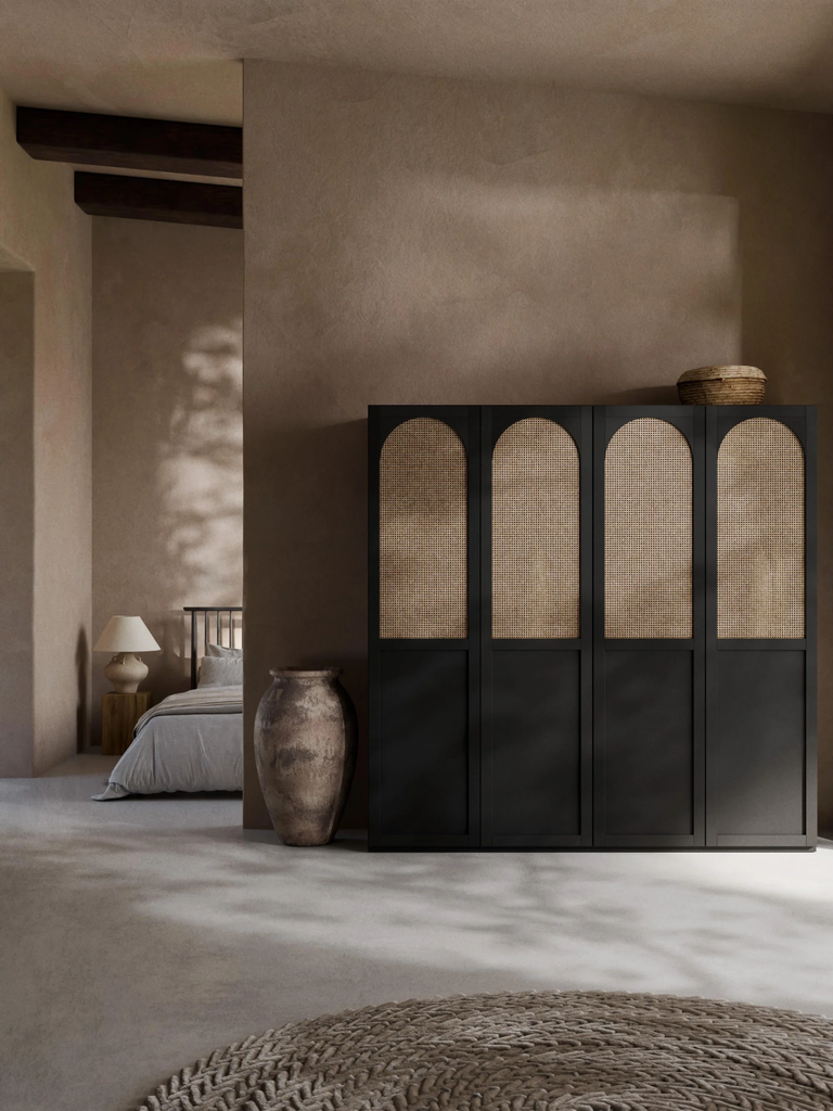 Tủ Quần Áo Gỗ Cửa Vòm Phong Cách Indochine