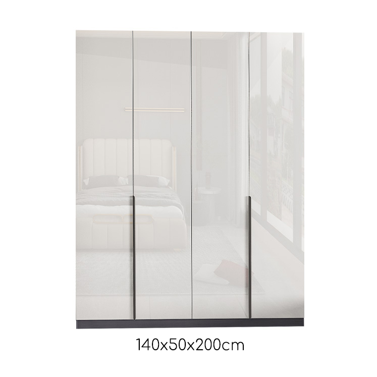 Hệ Tủ Quần Áo Cao Trần Hiện Đại 240x200cm Phối Kính Cường Lực