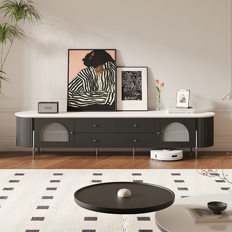 Tủ Tivi Cổ Điển Kiểu Pháp Cánh Tủ Kết Hợp Độc Đáo