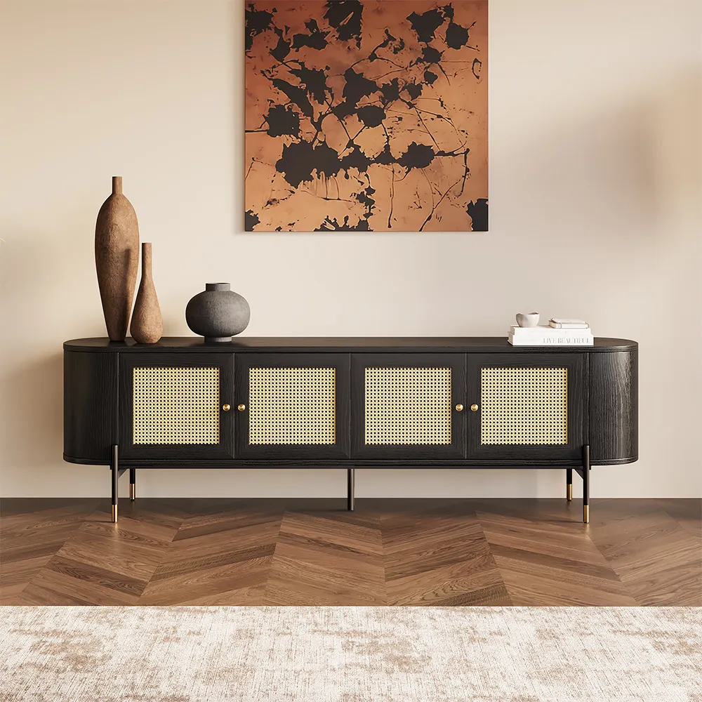 Tủ Tivi Gỗ Đen Hiện Đại Sienna Cabinet