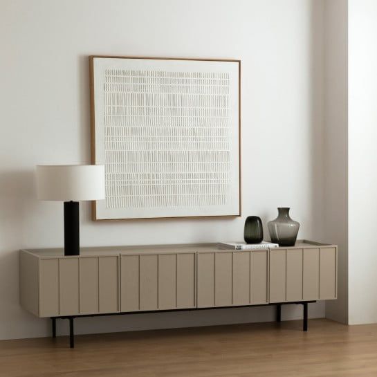 Tủ Tivi Phối Sọc Hình Học