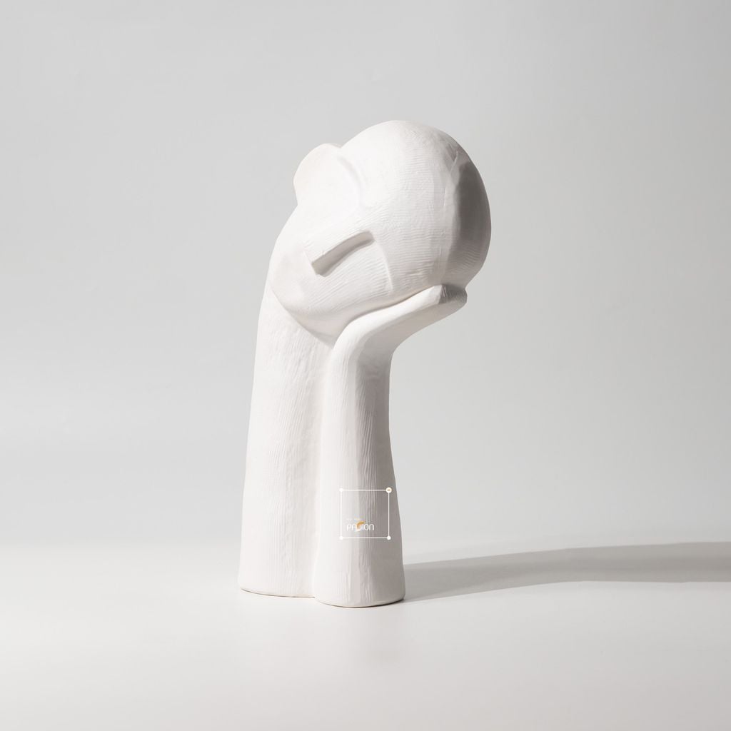 Tượng Chân Dung Hình Bán Thân Nghiên Đầu Suy Nghĩ