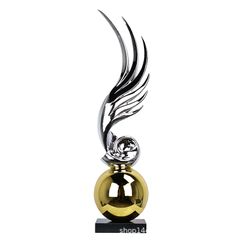 Tượng Trang Trí Để Sàn Hình Cánh Chim Mạ Điện