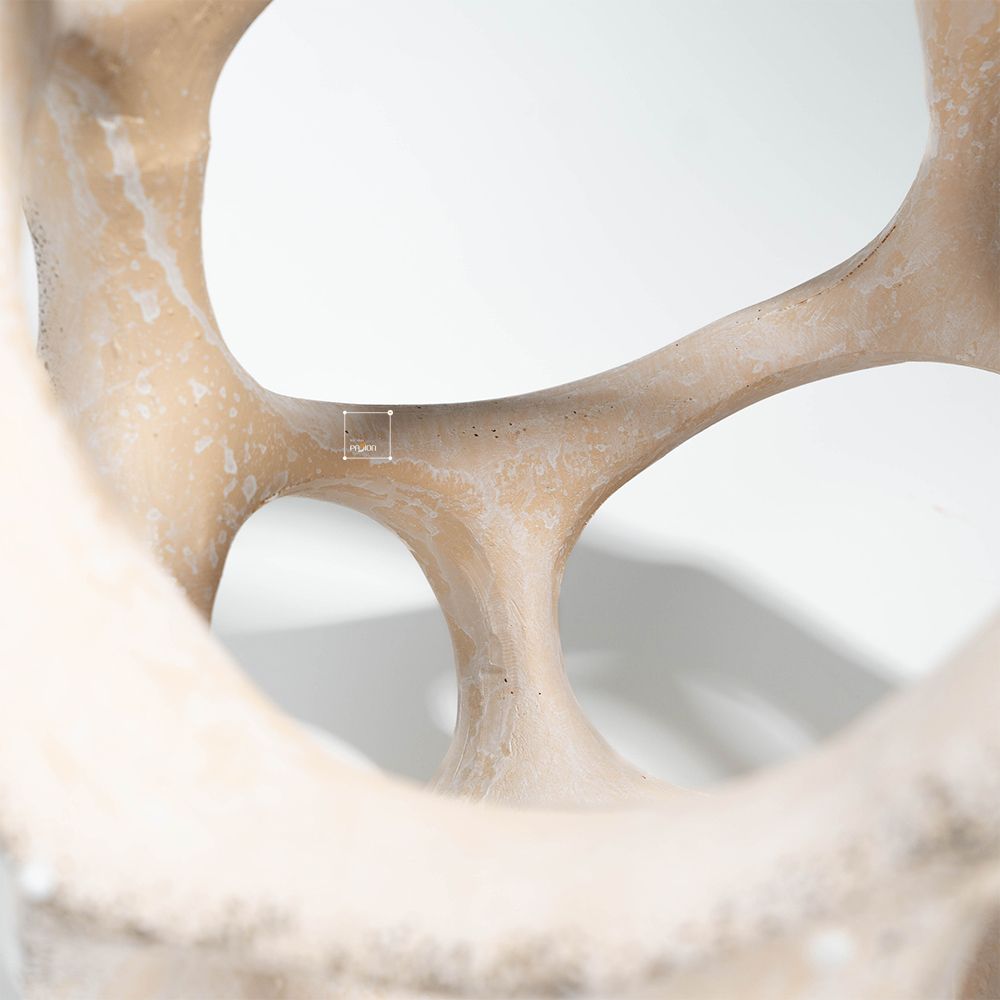 Tượng Trang Trí Hình Cầu Rỗng Phong Cách Wabi Sabi Tối Giản