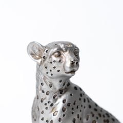 Tượng Báo Jaguar Màu Bạc Trang Trí