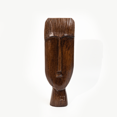 Tượng Đầu Người Nghệ Thuật Giả Gỗ Decor Phòng Khách Phong Cách Wabi Sabi