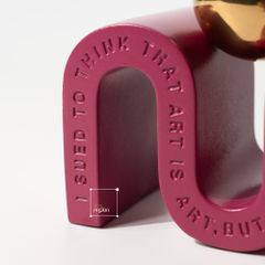 Đồ Trang Trí Hình Học Cong Trừu Tượng Phối Bóng Vàng