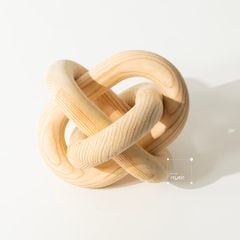 Đồ Decor Để Bàn Khối Tròn Gỗ 3 Vòng Dây Chuyền