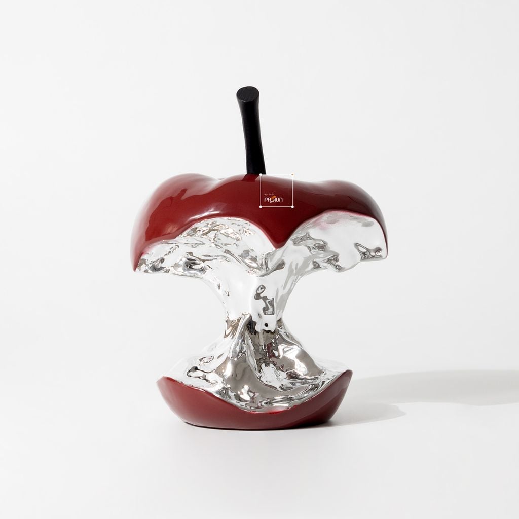 Tượng Decor Quả Táo Resin Trừu Tượng Phối Bạc