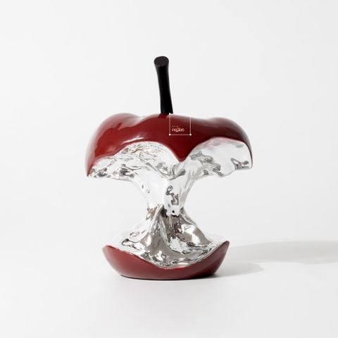 Tượng Decor Quả Táo Resin Trừu Tượng Phối Bạc