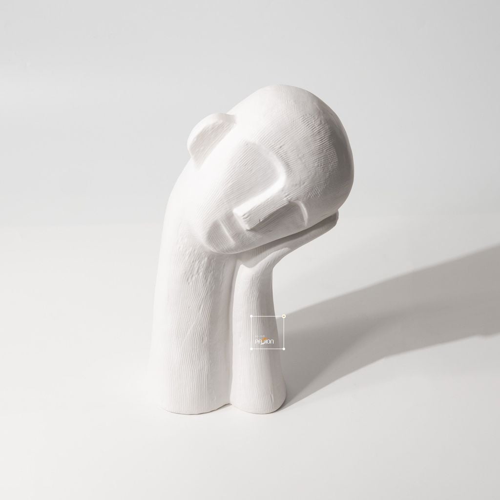 Tượng Chân Dung Hình Bán Thân Nghiên Đầu Suy Nghĩ