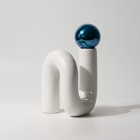 Tượng Hình Học Xoắn Có Nút Tròn Decor Tủ Kệ Trang Trí