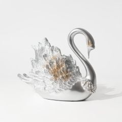 Tượng Đôi Thiên Nga Màu Ngọc Trai Châu Âu Hiện Đại