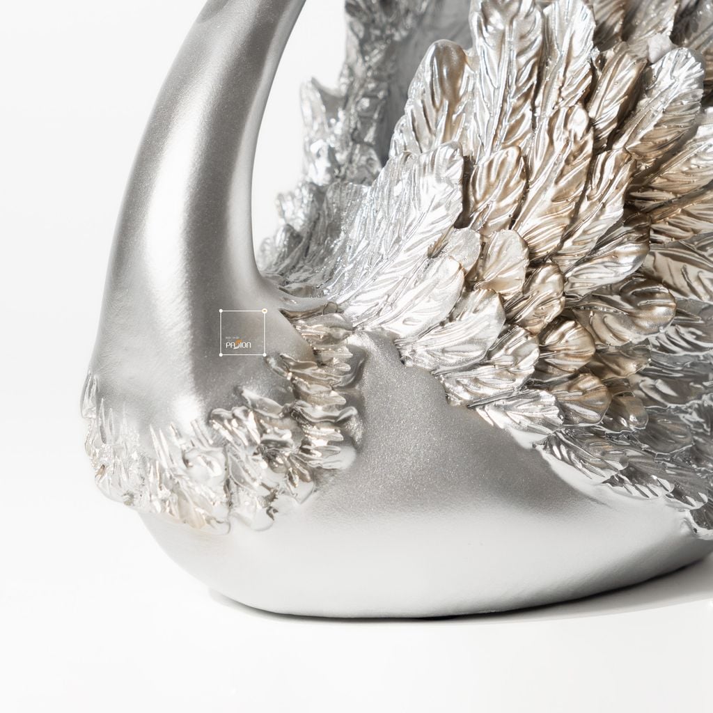 Tượng Đôi Thiên Nga Màu Ngọc Trai Châu Âu Hiện Đại