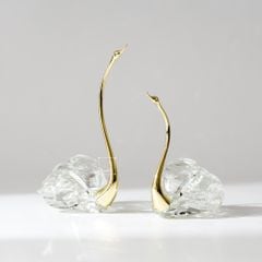 Tượng Đôi Thiên Nga Pha Lê Cao Cấp Phong Cách Ý