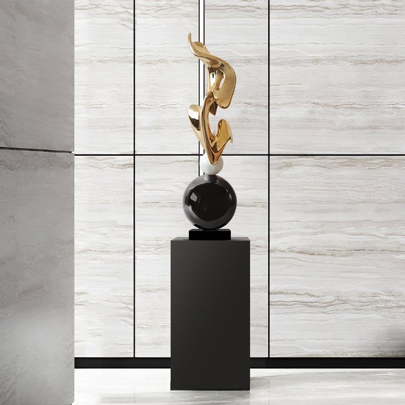 Tượng Trang Trí Để Sàn Hình Lụa Sóng Nước Hiện Đại