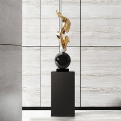 Tượng Trang Trí Để Sàn Hình Lụa Sóng Nước Hiện Đại