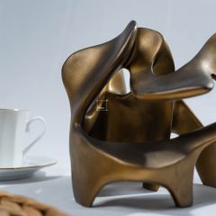 Tượng Decor Rỗng Uốn Lượn Abstract Sang Trọng