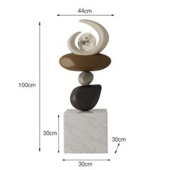 Tượng Trang Trí Kiểu Đá Lật Phối Trăng Tròn
