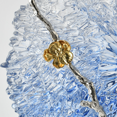 Tượng San Hô Màu Gradient Xanh Dương Trong Suốt Phối Bướm