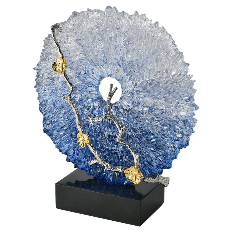 Tượng San Hô Màu Gradient Xanh Dương Trong Suốt Phối Bướm