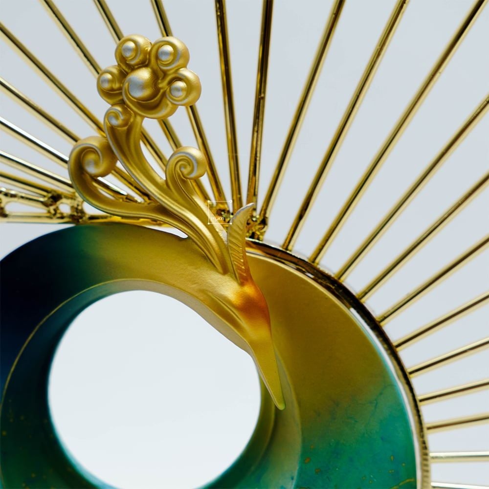 Tượng Decor Phượng Hoàng Xanh Ngọc May Mắn Sang Trọng