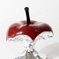 Tượng Decor Quả Táo Resin Trừu Tượng Phối Bạc