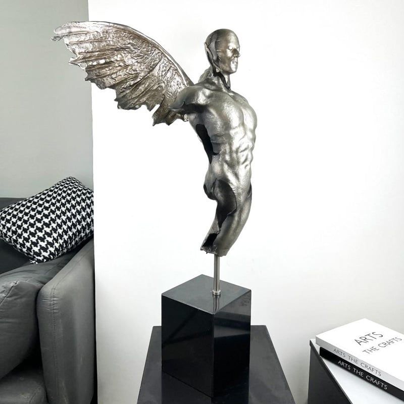Tượng Nghệ Thuật Nam Thần Cupid Hợp Kim Cao Cấp