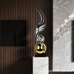 Tượng Trang Trí Để Sàn Hình Cánh Chim Mạ Điện