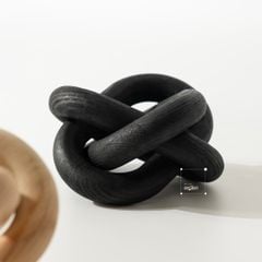 Đồ Decor Để Bàn Khối Tròn Gỗ 3 Vòng Dây Chuyền