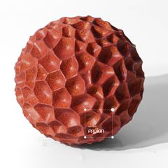 Tượng Tròn Decor Hình Tổ Ong Màu Cam Hiện Đại