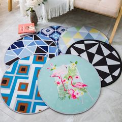 Thảm tròn nhung nỉ họa tiết in hình 3D