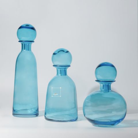 Bình Hoa Thủy Tinh Có Nắp Đậy Trang Trí Sáng Tạo