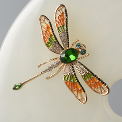 Tượng Trang Trí Đĩa Ngọc Bích Chuồn Chuồn Hoa Sen