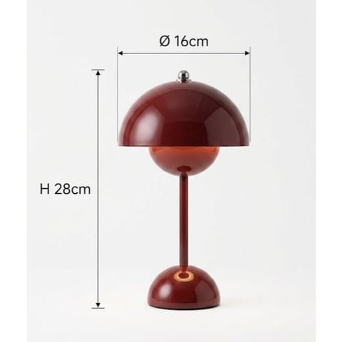 Đèn Bàn Hình Nấm Flowerpot Tích Điện Kiểu Đan Mạch