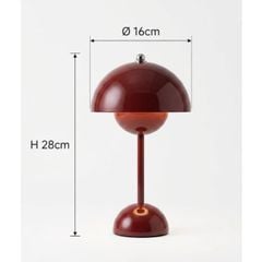 Đèn Bàn Hình Nấm Flowerpot Tích Điện Kiểu Đan Mạch
