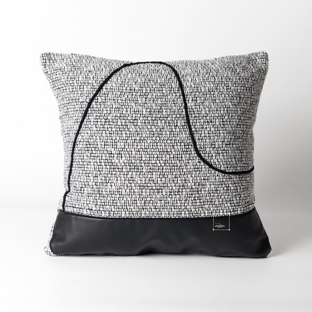 Vỏ Gối Tựa Lưng Tông Nâu Xám Trầm Hiện Đại