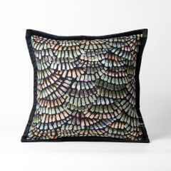 Vỏ Gối Tựa Lưng Hoa Văn Xanh Kiểu Pháp Sang Trọng