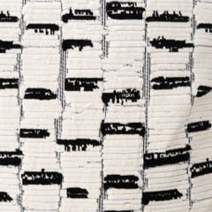 Vỏ Gối Tựa Lưng Nhung Đen Bạc Ánh Kim Vân Hổ