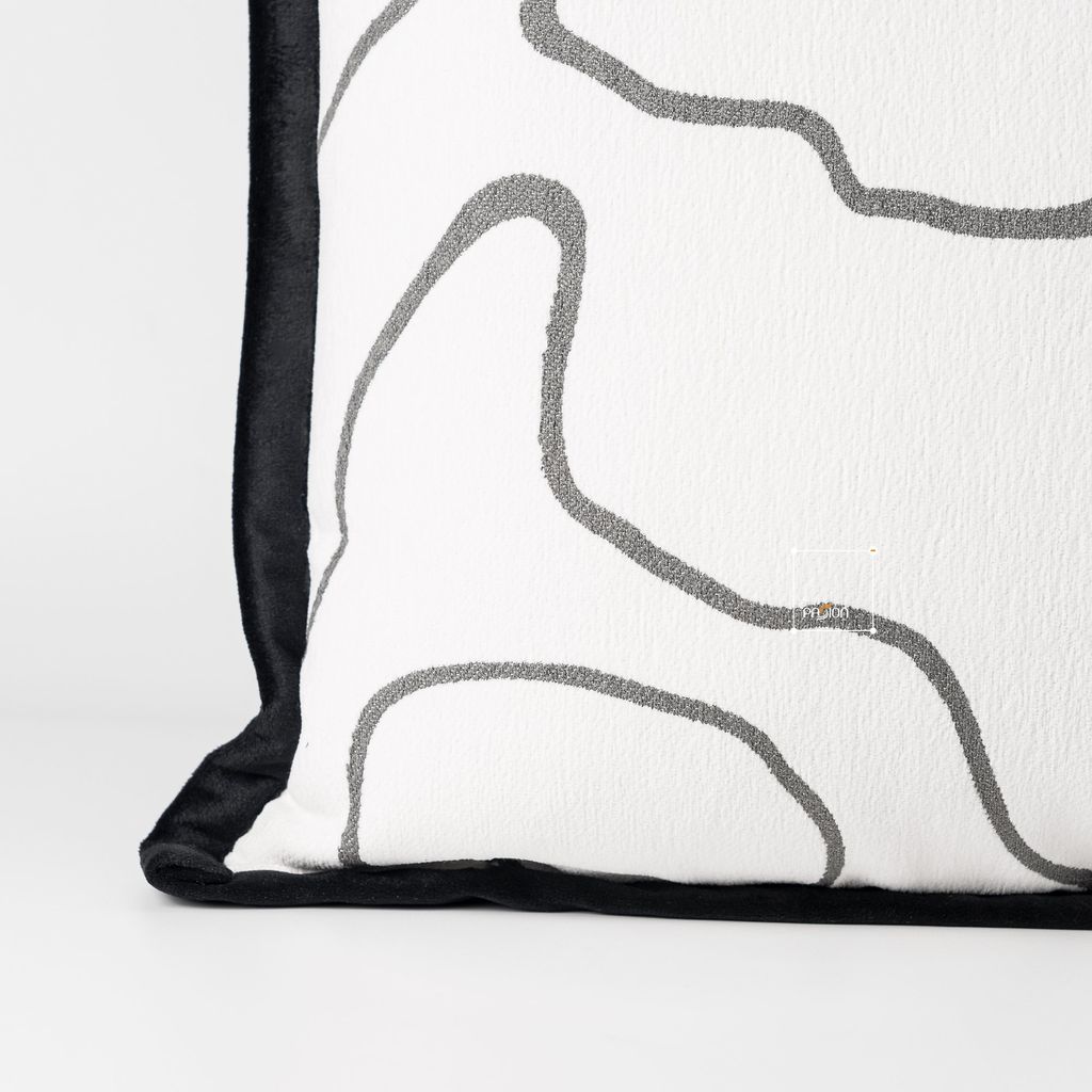 Vỏ Gối Tựa Lưng Trắng Đen Phong Cách Bắc Âu Tối Giản