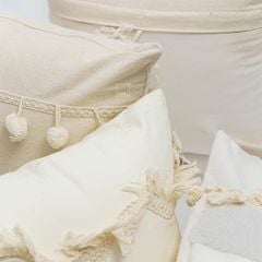 Vỏ Gối Tựa Lưng Tua Rua Ma Rốc Dệt Tua Rua Bắc Âu