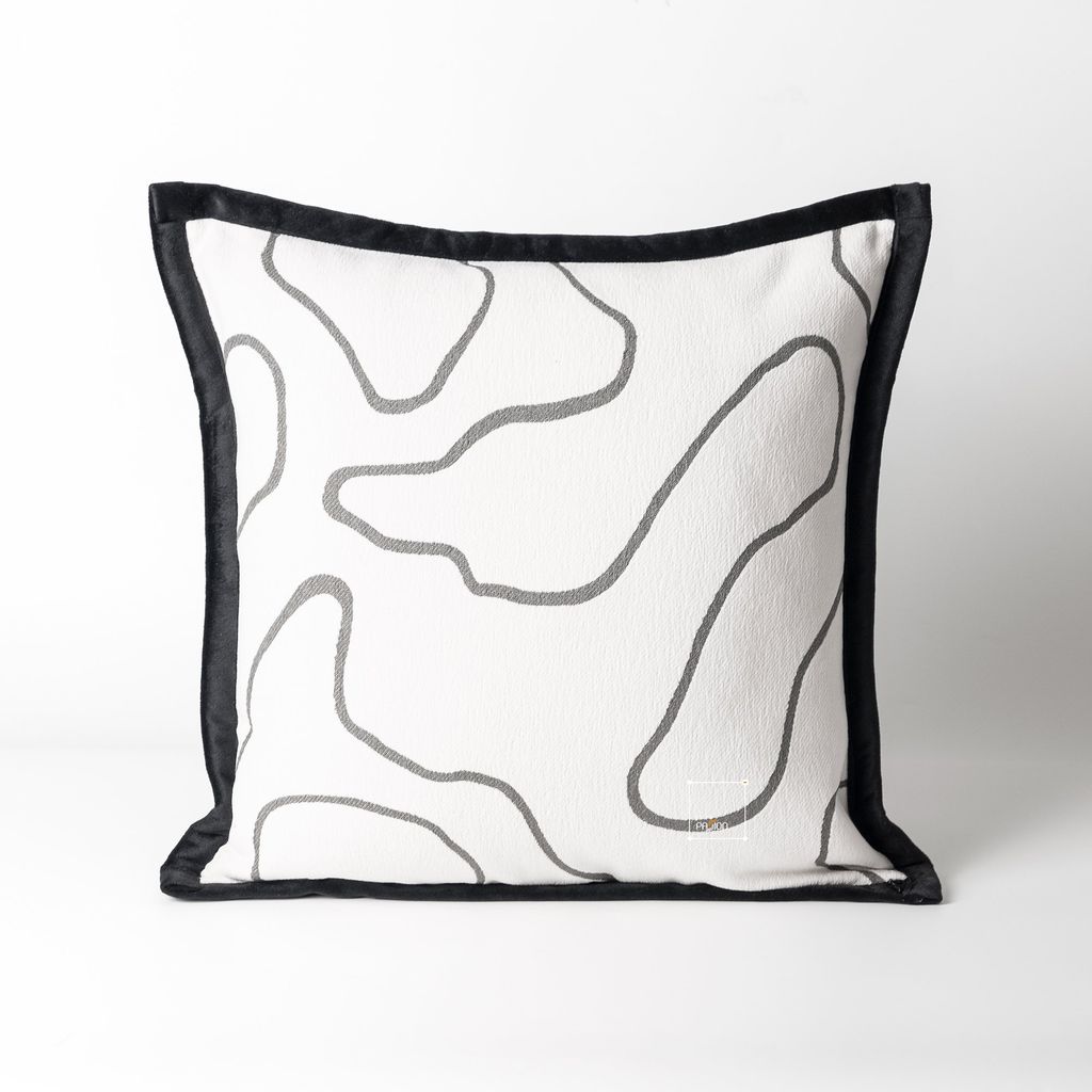 Vỏ Gối Tựa Lưng Trắng Đen Phong Cách Bắc Âu Tối Giản