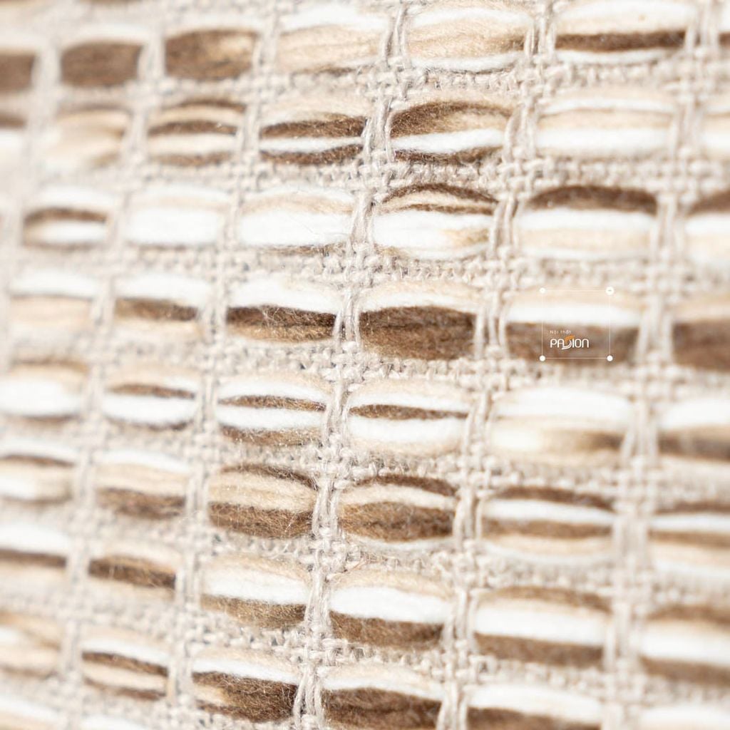 Vỏ Gối Tựa Lưng Vuông Dệt Thủ Công Wabi Sabi Tông Be Cao Cấp