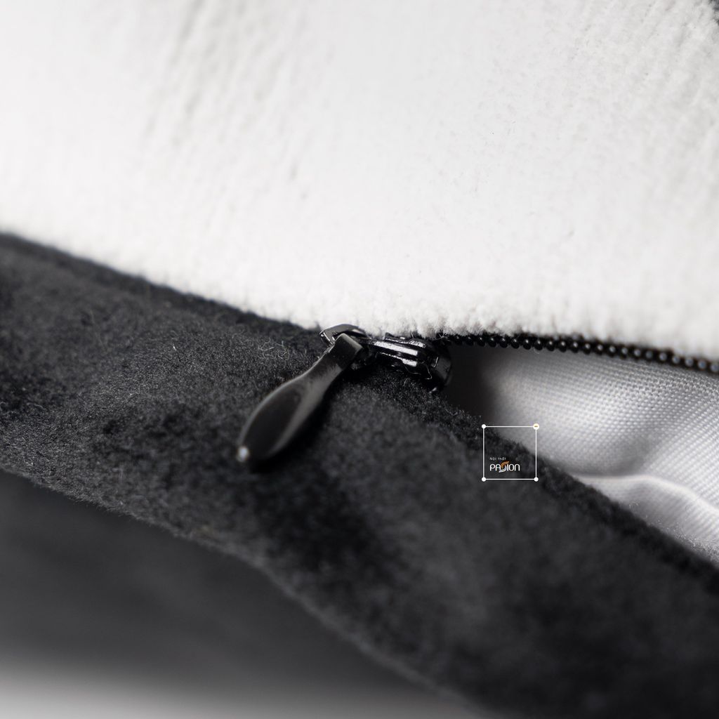 Vỏ Gối Tựa Lưng Trắng Đen Phong Cách Bắc Âu Tối Giản