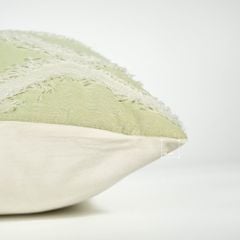 Vỏ Gối Tựa Lưng Tông Xanh Lá Mix Họa Tiết Tinh Tế