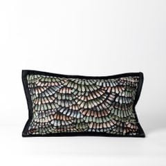 Vỏ Gối Tựa Lưng Hoa Văn Xanh Kiểu Pháp Sang Trọng