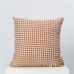 Vỏ Gối Tựa Lưng Dệt Sợi Jacquard Phối Màu Dot Light Cam Trắng