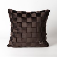 Vỏ Gối Tựa Lưng Tông Nâu Xám Trầm Hiện Đại