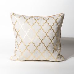 Vỏ Gối Tựa Lưng Trang Trí Thêu Cao Cấp Size 50cm - Kim Cương Vàng